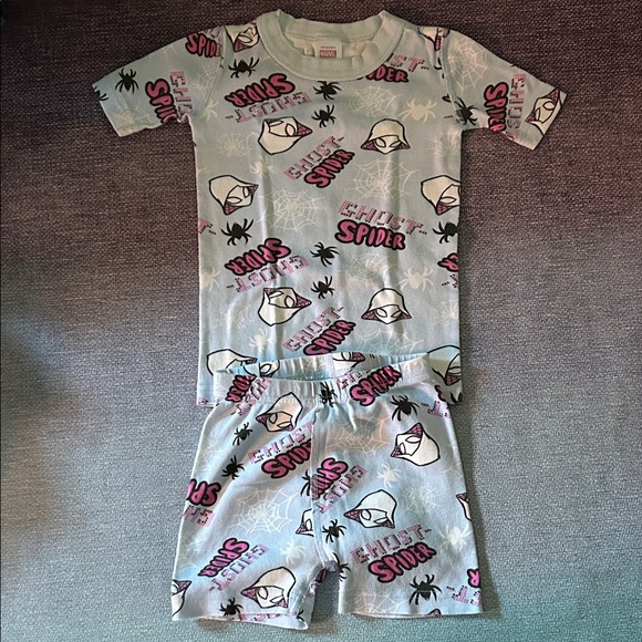 Hanna Andersson Marvel Ghost Spider Print Pajama Set - Light Blue and Pink - Picture 1 of 3